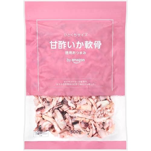 by Amazon 甘酢いか軟骨 500g お徳用 大容量 チャック付き
