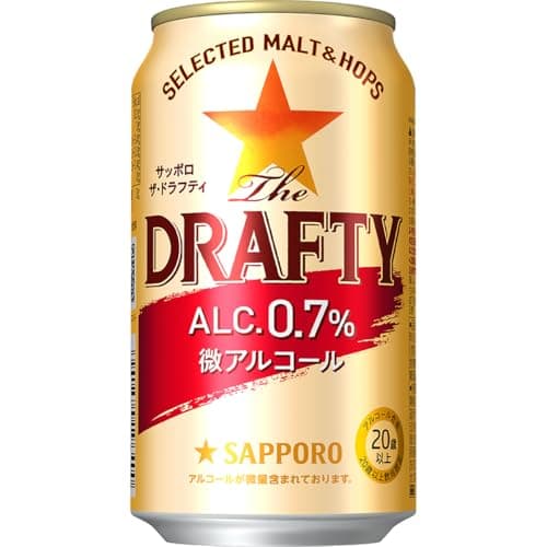 【アルコール0.7%】 DRAFTY(ドラフティ) サッポロ ザ. ドラフティ [350ml×24本]