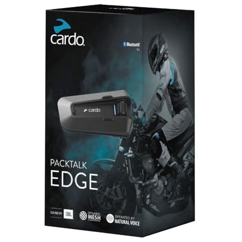 Cardo カルド PACKTALK EDGE バイク インカム Bluetooth 5.2 メッシュ通信 マグネット式マウント 1-15人用 2個セット PT200101
