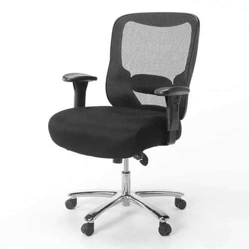 サンワダイレクト オフィスチェア メッシュ 【耐荷重200kg】 アームレスト ランバーサポート ロッキング ワイド座面 150-SNCM001