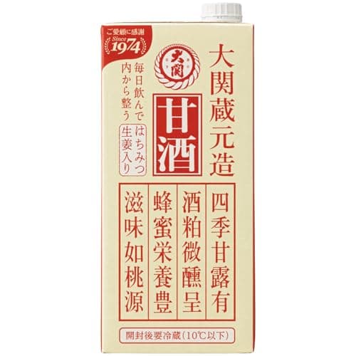 【昔懐かしい味わい】 大関 甘酒 紙パック ［1000ml×6本］