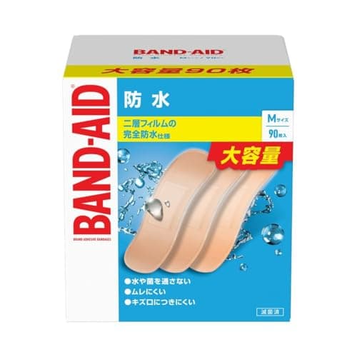 BAND-AID(バンドエイド) 救急絆創膏 防水 Mサイズ 90枚