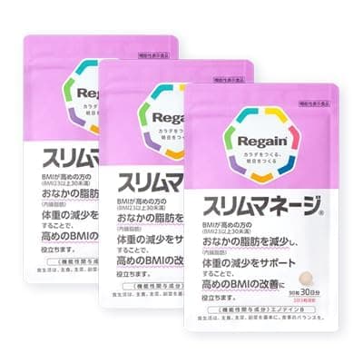 リゲイン スリムマネージ 90粒×1袋（30日分） BMI改善 果糖［公式 第一三共ヘルスケア開発］ (3袋)