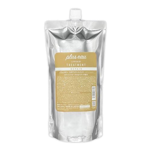 plus eau プリュスオー トリートメント リポア 1000ml 詰め替え ホワイトフローラル&ペアー 大容量 うねり くせ毛 ダメージケア 補修