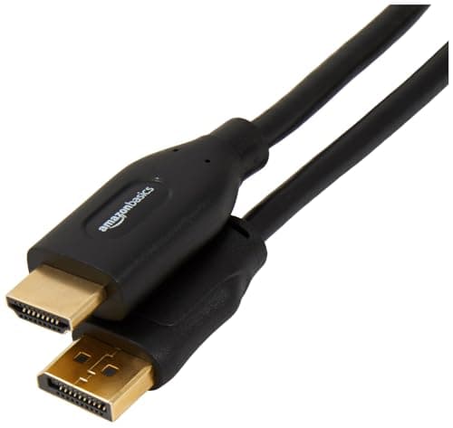 Amazonベーシック DisplayPort (ディスプレイポート) - HDMI 変換ケーブル 4K@30Hz 単方向伝送 0.9m ブラック