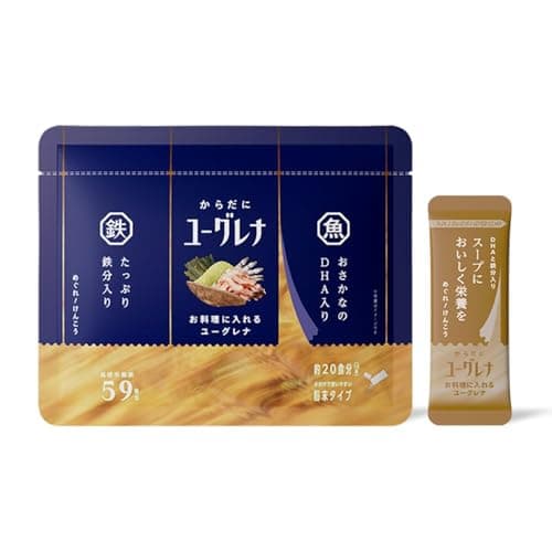からだにユーグレナ お料理に入れるユーグレナ 約20食分 個包装タイプ 国産 無添加だし風味 DHA EPA 鉄分 まるごとだし ギフト