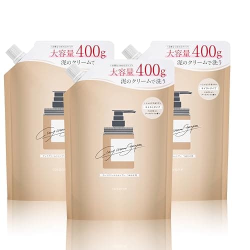 cocone クレイクリームシャンプー オールインワン うるツヤ髪へ 詰替 アールグレイ 400ml×3袋 hugkumi+