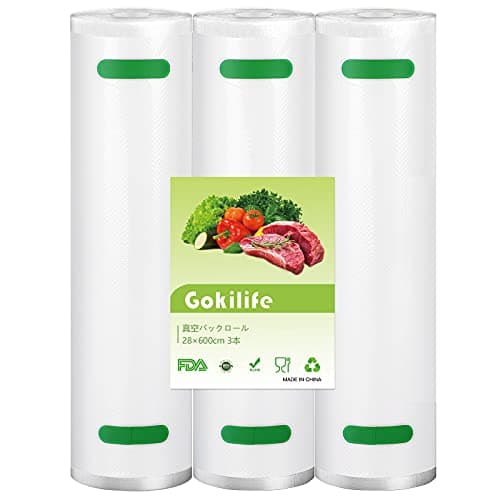 Gokilife 真空パックロール 28×600cm 3本セット フードシーラー用