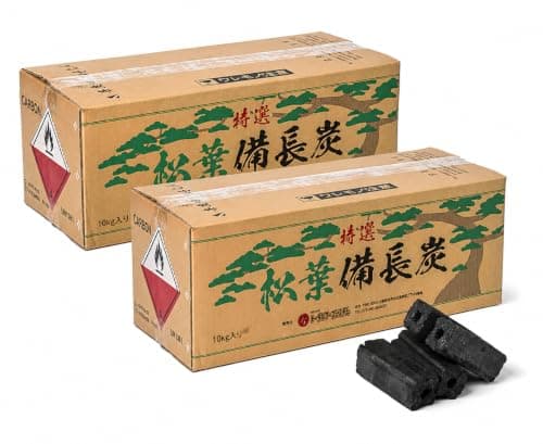 【TFS】 松葉備長炭 【10kg×2箱】オガ炭 バーベキュー炭 BBQ 七輪用炭 使用可 長時間燃焼 業務用 煙無し 火鉢 火が付きにくいです（すいません）