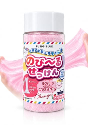 【のび〜るスライム泡】お風呂おもちゃ のびーるせっけん ピーチの香り 114g ふしきブルー