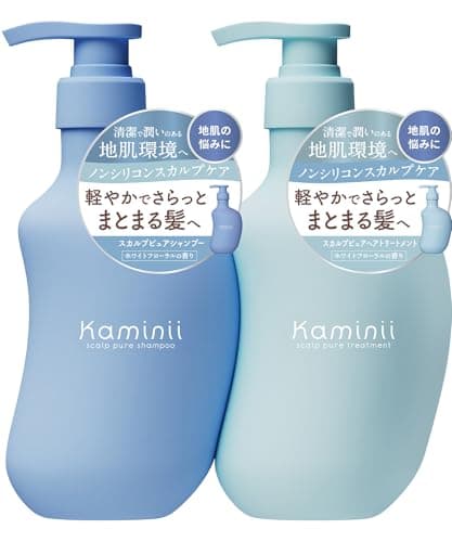 Kaminii カミニー スカルプピュア シャンプー ヘアトリートメント セット 各420ml 2本セット ボトル ホワイトフローラルの香り