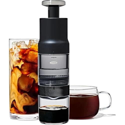 OXO クイック 濃縮 コーヒー メーカー 水出し コーヒー ボトル 軽量 持ち運び可能 5分で作れる 一度に4杯分