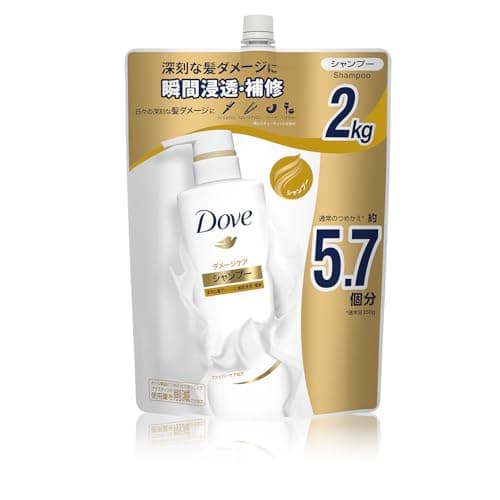 Dove (ダヴ) シャンプー 詰め替え 大容量 2kg ダメージケア 【Amazon.co.jp限定】