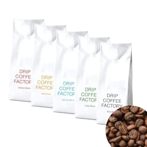 ドリップコーヒーファクトリー 違いを楽しむ 5種 飲み比べ レギュラーコーヒー アソートセット 2.5kg 500g × 各1袋 合計5袋 コーヒー豆 2.5kg (豆のまま, 5種アソート)