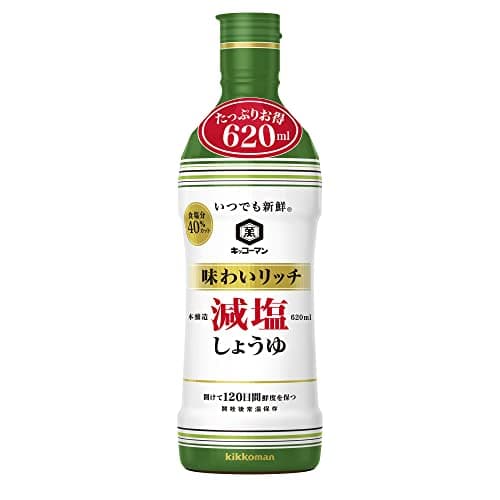 キッコーマン食品 いつでも新鮮 味わいリッチ減塩しょうゆ 620ML