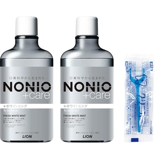 【Amazon.co.jp限定】NONIO(ノニオ)プラスホワイトニング デンタルリンス フレッシュホワイトミント [医薬部外品] 600ml×2個+ミニリンス80ml×2個 液体歯磨き 口臭原因菌を殺菌
