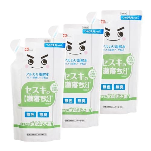 激落ちくん レック セスキの 詰め替え 360ml×3個セット (洗浄・除菌・消臭) アルカリ電解水 安心 安全 2度拭き不要