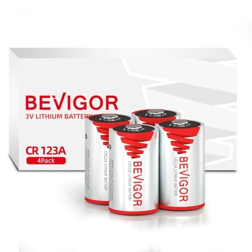 BEVIGOR CR123A リチウム電池 4個 3V 1500mAh 長期保存 スマートロック・カメラ・懐中電灯・電子ドアベル・煙探知器などに対応] 非充電式