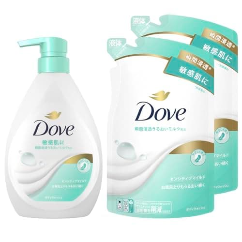 Dove(ダヴ) ボディソープ センシティブマイルド (ボディウォッシュ) 本体+詰め替え用 470g+330g×2個 敏感肌