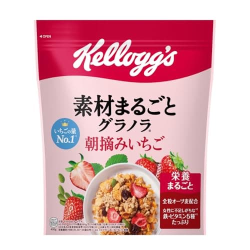 ケロッグ 素材まるごとグラノラ 朝摘みいちご 400g ×6袋
