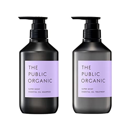 ザ パブリック オーガニック スーパーシャイニー シャンプー＆トリートメント 本体ボトルセット (各480mL) 精油 無添加 日本製 | ダメージケア アミノ酸シャンプー コンディショナー 保湿 人気 ランキング 頭皮 ケア THE PUBLIC ORGANIC