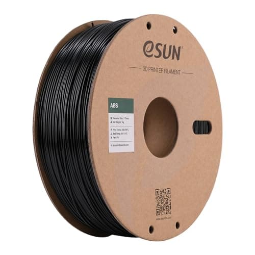 eSUN ABS 3Dプリンターフィラメント 寸法精度+/-0.03mm、1.75mm径 3Dプリンター用 正味量1KG (2.2LBS) ブラック