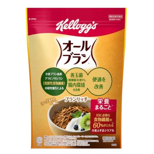 ケロッグ オールブラン ブランリッチ 250g ×6袋 小麦ふすま シリアル 腸活 発酵性 食物繊維