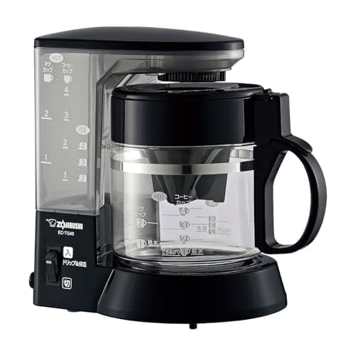 【WEB限定】象印 コーヒーメーカー 4杯用 珈琲通 ドリップ式 ガラス容器 ペーパーフィルター ブラック EC-TG40AM-BA