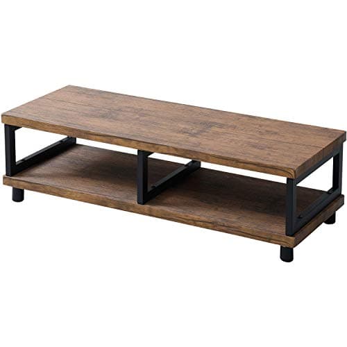 山善(YAMAZEN) テレビ台 ローボード 組立品 幅100 42型TV対応 アンティーク調 アンティークブラウン/ブラック FTR-1040(ABR/SBK)