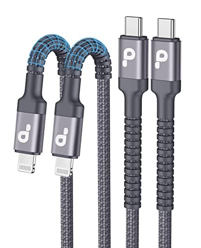 USB-C Lightning ケーブル 2M 2本セット MFi認証 タイプC ライトニング グレー Type C iPhone 充電 急速充電