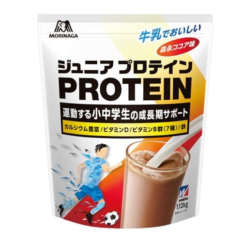 ジュニアプロテインココア味 1.12kg 森永製菓 ウイダー カルシウム ビタミン 鉄分 合成甘味料不使用 国産【Amazon.co.jp限定】