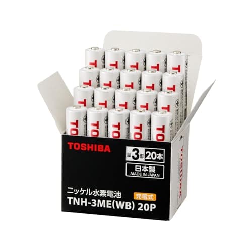 TOSHIBA(東芝) 充電式ニッケル水素充電池 スタンダードモデル 単3形(20本入り) TNH-3ME(WB) 20P 日本製