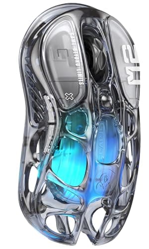GravaStar MERCURY M2 ワイヤレス ゲーミングマウス 無線 PAW3950搭載 26,000DPI 低遅延 透明ブラック 79g軽量