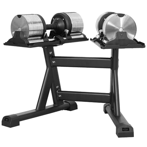 ライシン ヘリックスミラー 1kg刻み 40kg シルバー 2個 スタンド セット 可変式 ダンベル メタルダンベル