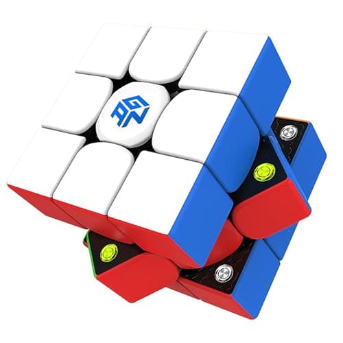GAN 356M 公式 磁石内蔵 競技用キューブ 3x3 磁石 ガンキューブ 回しやすい ステッカーレス マグネットキューブ (Lite, GES無し)