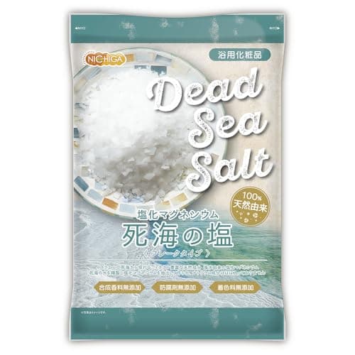 NICHIGA(ニチガ) 〈フレークタイプ〉 死海の塩 Dead Sea Salt 3.5kg 塩化マグネシウム 保湿 浴用化粧品 着色料合成香料防腐剤無添加 TK1
