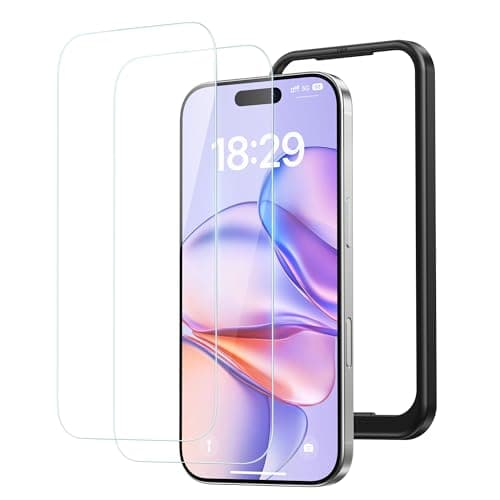 NIMASO ガラスフィルム iPhone15 用 保護フィルム 強化ガラス 耐衝撃 高透過率 6.1インチ ガイド枠付き 2枚セット