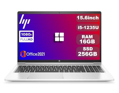 【整備済み品】 HP ノートパソコン ProBook 450 G9 15.6型/FHD/Win 11/MS Office 2021/第12世代Core i5-1235U(1.3GHz/最大4.4GHz)/16GB/SSD 256GB/無線WIFI,Bluetooth内蔵/USB 3.1/Type-C/指紋認証/カメラ/テンキー