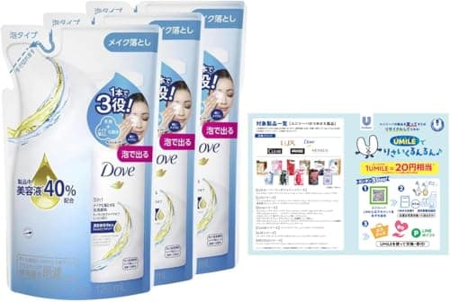Dove(ダヴ) 3in1 メイクも落とせる 泡洗顔料 詰替え用 120mL×3個 リーフレット付き