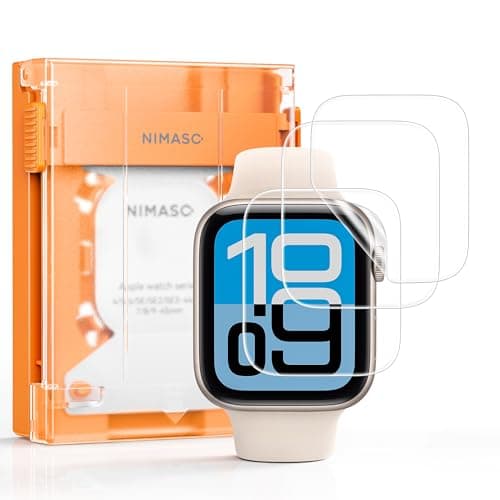 【3枚組】NIMASO フィルム ガイド枠付き Apple WachS4/S5/S6/SE/SE2/SE3 44mm /S7/S8/S9 45mm対応
