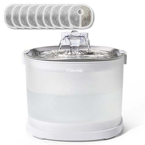Cheerble E1+ 猫自動給水器 ポンプレス磁力給水 コードレス 水電分離 スマートセンサー 2モード 大容量2L 静音 交換用フィルター9個