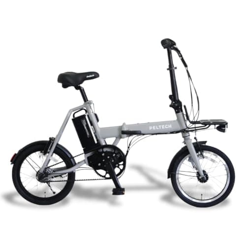 PELTECH(ペルテック) X-MINI 16インチ 折りたたみ 電動アシスト自転車 ベルトドライブ シマノ内装3段変速 36V8.5AHバッテリー ハイパワーモデル 折り畳み 自転車 センターモーター【簡易組立必要品】(XRC-163L) ＊販売証明書付き (前カゴ無し, グレージュ)