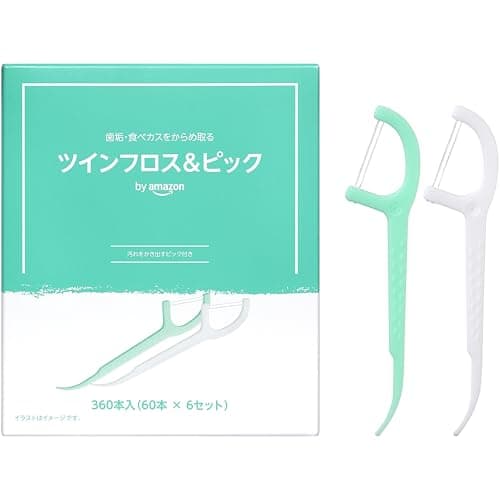 by Amazon ツインフロス＆ピック 360本入(60本×6セット)