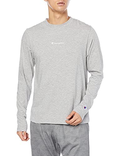 [チャンピオン] ロングスリーブTシャツ UVカット スクリプトロゴ MEN'Sスポーツ アスレジャー C3-US405 メンズ オックスフォードグレー L