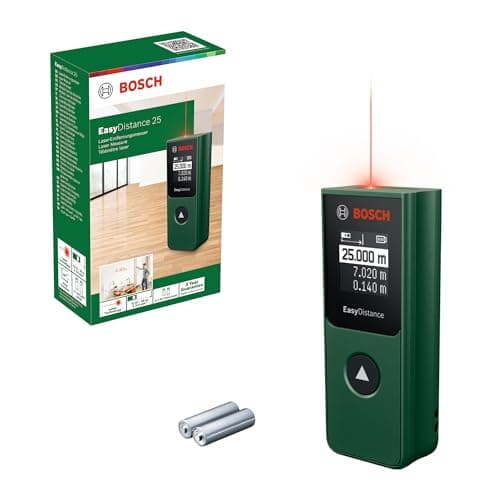 ボッシュ(BOSCH) レーザー距離計 EasyDistance 25 測定工具 レーザークラス2(測定範囲:0.14-25m)電池式(単4 x2)距離・面積測定に最適(連続測定可)