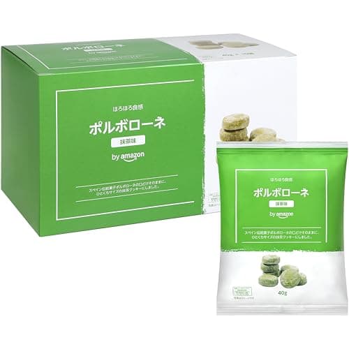 by Amazon ポルボローネ 抹茶味 40g x 10袋 一口サイズ ほろほろクッキー