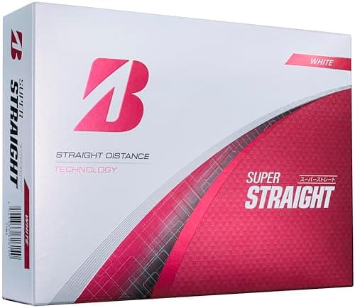 BRIDGESTONE(ブリヂストン)ゴルフボール SUPER STRAIGHT 2025年モデル 12球入 ホワイト T5WX