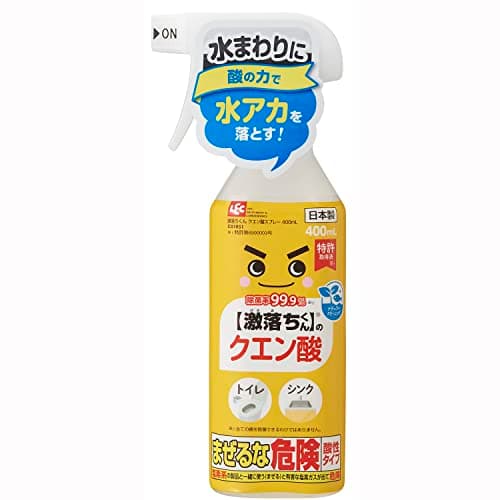 レック 【 激落ちくん 】 クエン酸 液体 スプレー 400mL / 除菌率 99.9％ / 酸の力で水アカを落とす