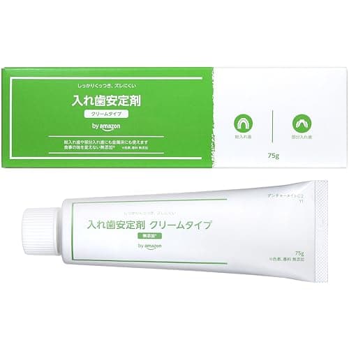 by Amazon 入れ歯安定剤 クリームタイプ 無添加※ 75g （※色素、香料無添加）