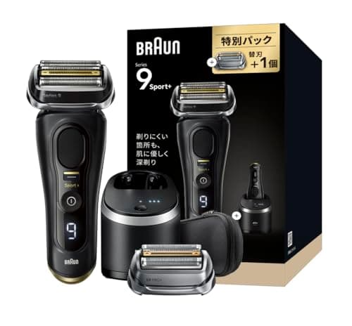 ブラウン 電気シェーバー シリーズ9 SPORT 電動 髭剃り メンズ 9360cc-BSP 替刃付き特別モデル【Amazon.co.jp 限定】 6in1 アルコール洗浄システム付 シェーバーケース付 ブラック